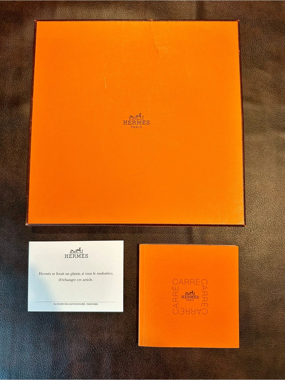 Hermès Brides de Gala Silk Scarf in Orange and White - Picture 3 of 4